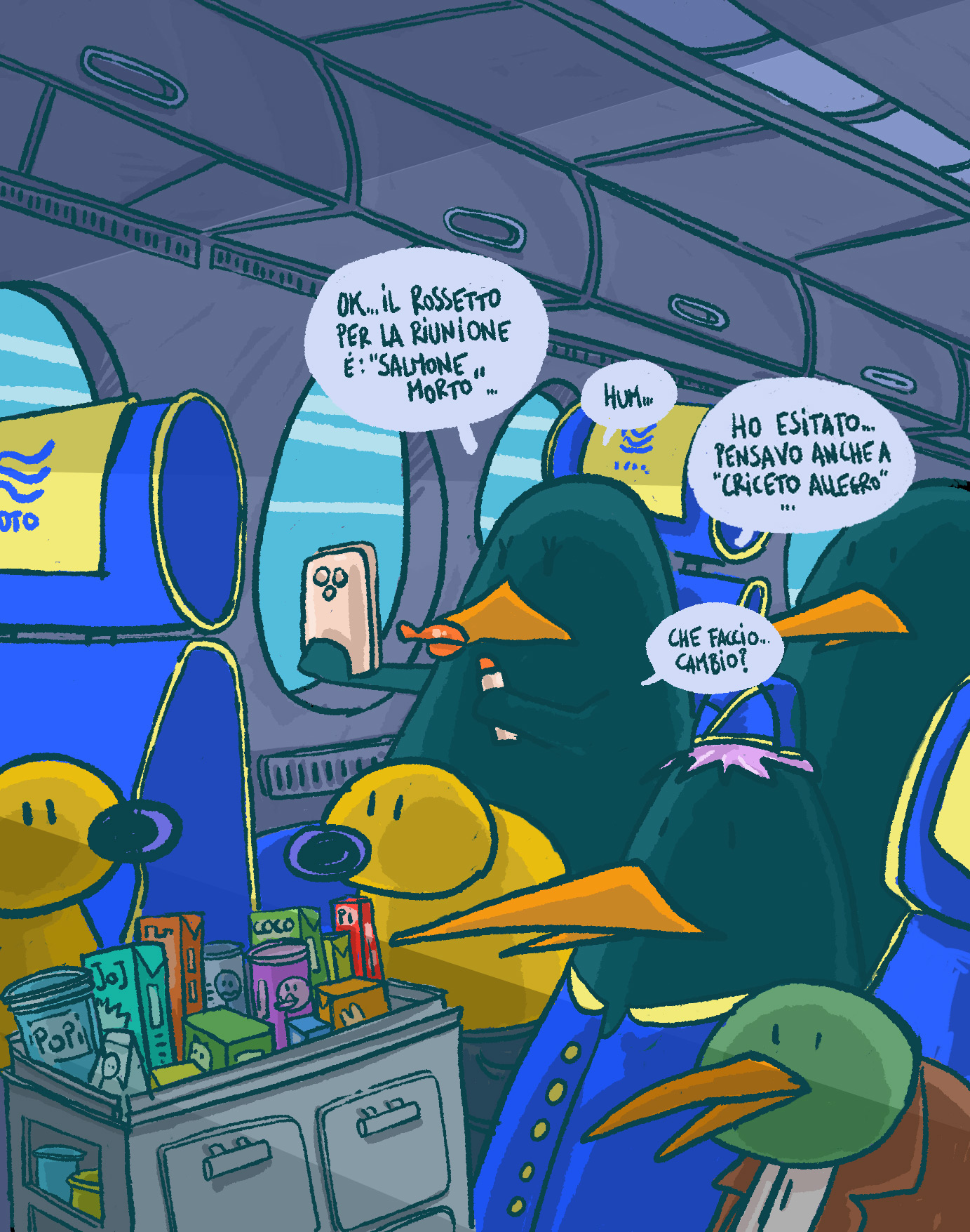 Some illustrations for the MOO comunicazione agency in Rome