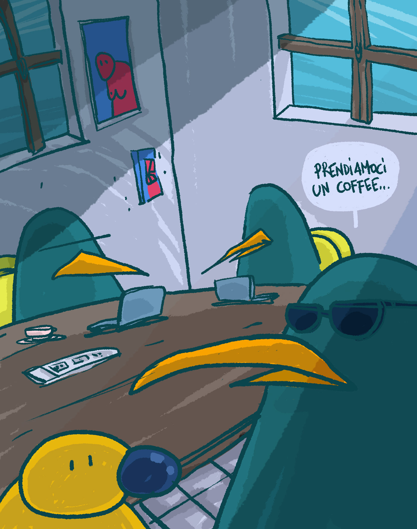 Some illustrations for the MOO comunicazione agency in Rome