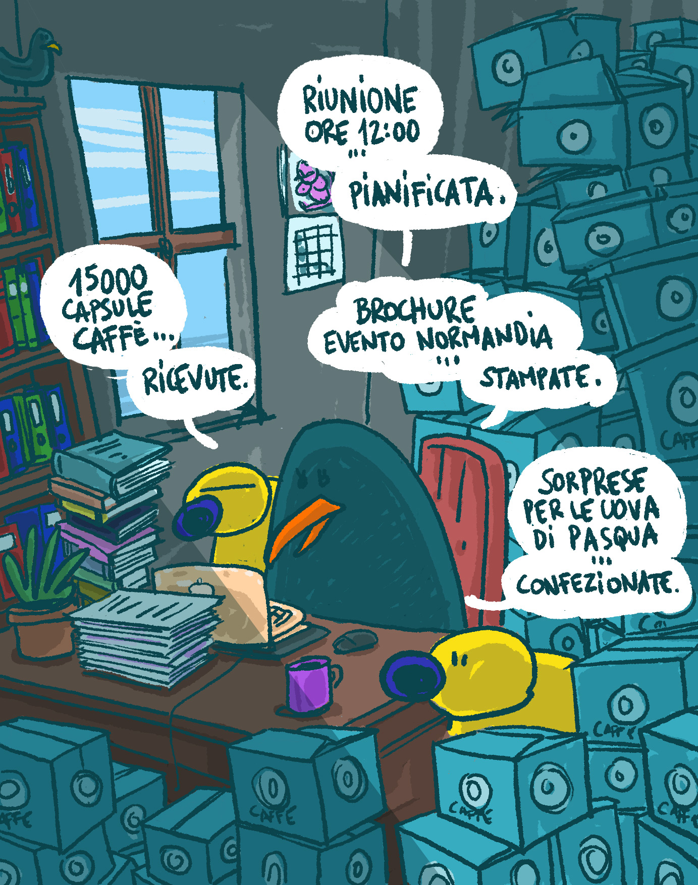 Illustrations for the MOO comunicazione agency